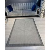 Saraz Halı Sisal Bordürlü Jut Hasır Halı 9213 - 200 x 290 cm - Gri