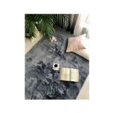 SARAZ HALI TAVŞAN TÜYÜ PELUŞ HALI SOFT ANTRASİT