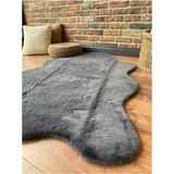 Saraz Halı Tavşan Tüyü Post Peluş Ultra Yumuşak Post Puffy Antrasit - 75 x 100 cm