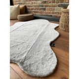 Saraz Halı Tavşan Tüyü Post Peluş Ultra Yumuşak Post Puffy Gri - 100 x 150 cm