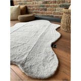 Saraz Halı Tavşan Tüyü Post Peluş Ultra Yumuşak Post Puffy Gri - 75 x 100 cm