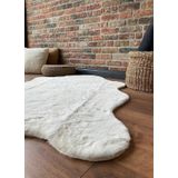 Saraz Halı Tavşan Tüyü Post Peluş Ultra Yumuşak Post Puffy KREM