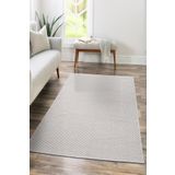 SARAZ HALI TM-01 Sisal Jut Hasır Model Tek Renk Dokuma Yıkanabilir Toz Vermez Halı Krem