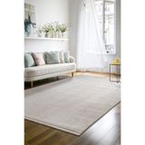 SARAZ HALI Yalın Microfiber Bukle Dokuma Halı Antre Hol Kesme Halı Yolluk 5771 Krem