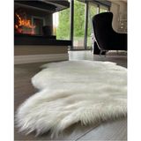 Saraz Halı Yumoş Post - 75 x 100 cm - Beyaz - Krem