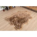 Saraz Halı Yumoş Post Kesim Puffy Leopar Desen - Kahverengi - 60 x 90 cm