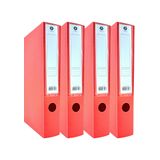 Sarbag Sert Plastik Arşiv Kutusu 24x32x6 cm 4 Adet (Kırmızı)