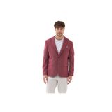 Sarbello Erkek Bordo Esnek Poliviskon Kumaşlı Tam Astarlı Slim Fit Mono Yaka Spor Blazer Ceket Bordo 52