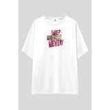 Sarcastic Never Baskılı T-Shirt | Unisex %100 Pamuk Siyah & Beyaz Komik Yazılı Özel Tasarım Tee - XL