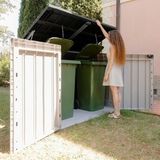 Sarçoğlu Hırdavat Plus 2xl Bahçe Depolama Dolabı, Sandığı, Plastik Dolap Gri/antrasit 2270 Lt