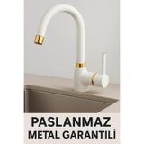 Sardıcı Babylon Series Beyaz Lavabo Bataryası, Pirinç, 5 Yıl Garantili, 2 Adet Hortum Montaj Seti