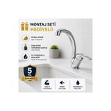Sardıcı Defne Lavabo Bataryası 5 Yıl Garantili Pirinç Gövde Çift Su Girişli Musluk