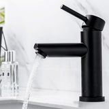 Sardıcı Siyah Kaplama Çift Su Girişli Yüksek Model Lavabo Bataryası