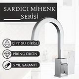 Sardıcı SRDC Mihenk Premium Mutfak Bataryası Pirinç Gövde Paslanmaz Boru Çift Su Girişi