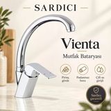 Sardıcı Vienta Mutfak Bataryası Pirinç Gövde Paslanmaz Boru Çift Su Girişli