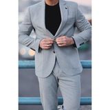 Sardınelli Gofre Kumaş Torba Cep Spor Takım Elbise - Gri - 54
