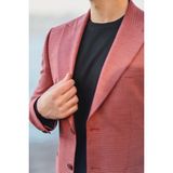 Sardınelli Günlük Erkek Dokulu Kumaşlı Blazer Ceket - Bordo - 48