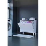 Sare 80 Cm Beyaz Sepetli Banyo Dolabı,Mutfak Dolabı 80X75x32,5 Cm Oyuncak Sepeti Çok Amaçlı Dolap
