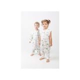 Sare Baby Bebek Uyku Tulumu %100 Doğal Pamuk Çift Kat Özel Kumaş Unisex 1.0 Tog - Beyaz Ekru - 1,5 - 2 Yaş