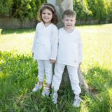 Sare Baby Müslin Bebek Takımı Bağcıklı Model Alt Üst Set %100 Doğal Pamuk - 2 - 3 Yaş - Ekru