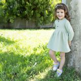 Sare Baby Müslin Yazlık Bebek Elbisesi - Haki - 4 - 5 Yaş