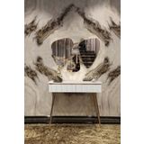 Sare Home Bianco Lake Aynalı Dresuar Set Beyaz-rose Gold