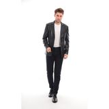 Sare Mod Deri Siyah Erkek Biker Ceket - L - 001 Siyah - Regular Fit