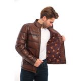 Sare Mod Hakim Yaka Deri Mont - L - 0-Kahverengi - Regular Fit