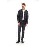 Sare Mod Saremod Blazer Erkek Deri Ceket - 4XL - 001 Siyah