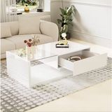Sare Trade Hernest Modern Çekmeceli Orta Sehpa Doğal Meşe Raflı 105 x 55 x 32,5 cm - SİYAH