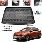 Sare Tuning Fiat Egea Cros 2021 Sonrası 3D Lüx Bagaj Havuzu - Siyah