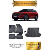Sare Tuning Jaecoo 7 4x4 2024 - 2025 Havuzlu Paspas ve Kalın Stepne Bagaj Havuzu (Hediyeli) - Siyah