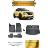 Sare Tuning Nissan Juke 2021 - 2022 - 2023 - 2024 - 2025 Havuzlu Paspas ve Alt Kademe Bagaj Havuzu (Hediyeli) - Siyah