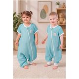 Sarebaby Müslin Uyku Tulumu 0.5 Tog Oeko-tex Sertifikalı %100 Doğal Pamuk Turkuaz