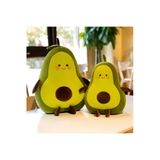 Sarego Avokado Peluş Yastık 2'li Set Büyük Küçük Boy Mutlu Meyve Ikili Paket Yumuşacık Hediye Takımı Seti