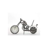 Sarego Dekoratif Metal Motorsiklet Saatli El Yapımı Motor Aksesuar Klasik Retro Masaüstü Hediyelik Dekor