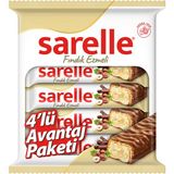 Sarelle Duo Sütlü Çikolata Fındık Dolgulu Gofret 4X33 gr (8'li Paket)