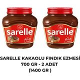 Sarelle Kakaolu Fındık Ezmesi 700 Gr(Cam) - 2 Adet - 1,4 kg