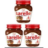 Sarelle Şekersiz Kakaolu Fındık Ezmesi 350 gr x 3 Adet Yeni Ambalaj