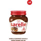 Sarelle Şekersiz Kakaolu Fındık Ezmesi 350 gr x 4 Adet