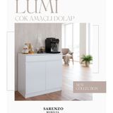 Sarenzo Lumi Çok Amaçlı Dolap Mutfak Dolabı Kahve Köşesi (Beyaz)