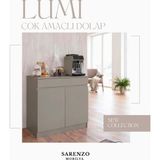 Sarenzo Lumi Çok Amaçlı Dolap Mutfak Dolabı Kahve Köşesi (Kum Beji)