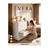 Sarenzo Vera 4 Çekmeceli Şifonyer Beyaz Modern Yatak Odası Şifonyeri