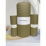 Saret Home Pamuk Saten Çift Kişilik Lastikli Çarşaf Set ,otel Tipi Yastıklı , - Haki - 180X200