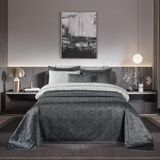 Sarev Adia Lacivert Çift Kişilik %100 Pamuk Saten Nevresim Takımı ve Yatak Örtüsü Seti - Renkli - 200 x 220 cm
