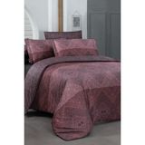 Sarev Brezno Kırmızı King Size (Battal Boy) %100 Pamuk Saten Çift Taraflı 300 Tc Nevresim Takımı - 240 x 220 cm