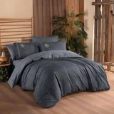 Sarev Ederlezi King Size (Battal Boy) %100 Pamuk Flanel (Pazen) Nevresim Takımı Gri - 240 x 220 cm