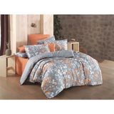 Sarev Enola Fancy Poplin Nevresim Takımı King Size V2-Gri - 220 x 240 cm