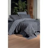 Sarev Glamis Gri Pamuk Flanel King Size Nevresim Takımı - 240 x 220 cm