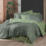 Sarev Glamis Tek Kişilik Pamuk Flanel (Pazen) Nevresim Takımı Yeşil - 160 x 220 cm